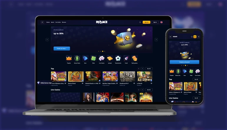Στιγμιότυπο εφαρμογής Rioace Casino